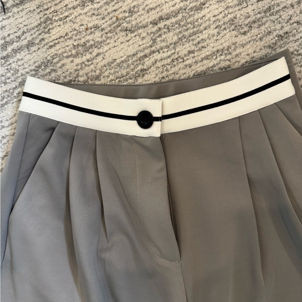 2 piece set- Tube Top and Contrast Waistband Pants Set - Picture 5 of 12